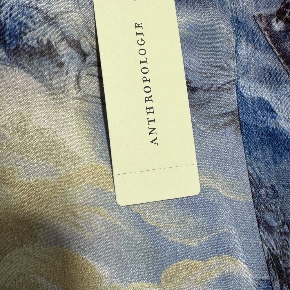 Anthropologie Blue Floral-Print Backless Midi Dress - Picture 7 of 13